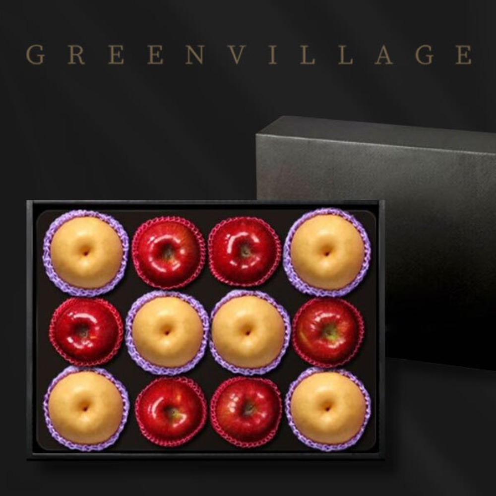 홍도매,[그린빌리지] 사과배 혼합 5kg 선물세트(배6과+사과6과)